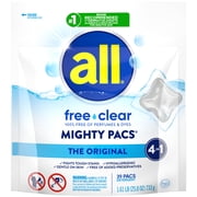 all free clear MIGHTY PACS The Original Laundry Detergent Pacs for Sensitive Skin, 39 Count