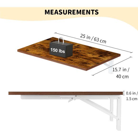Laundry and Home Folding Tables for Small Spaces with Wall Mounts