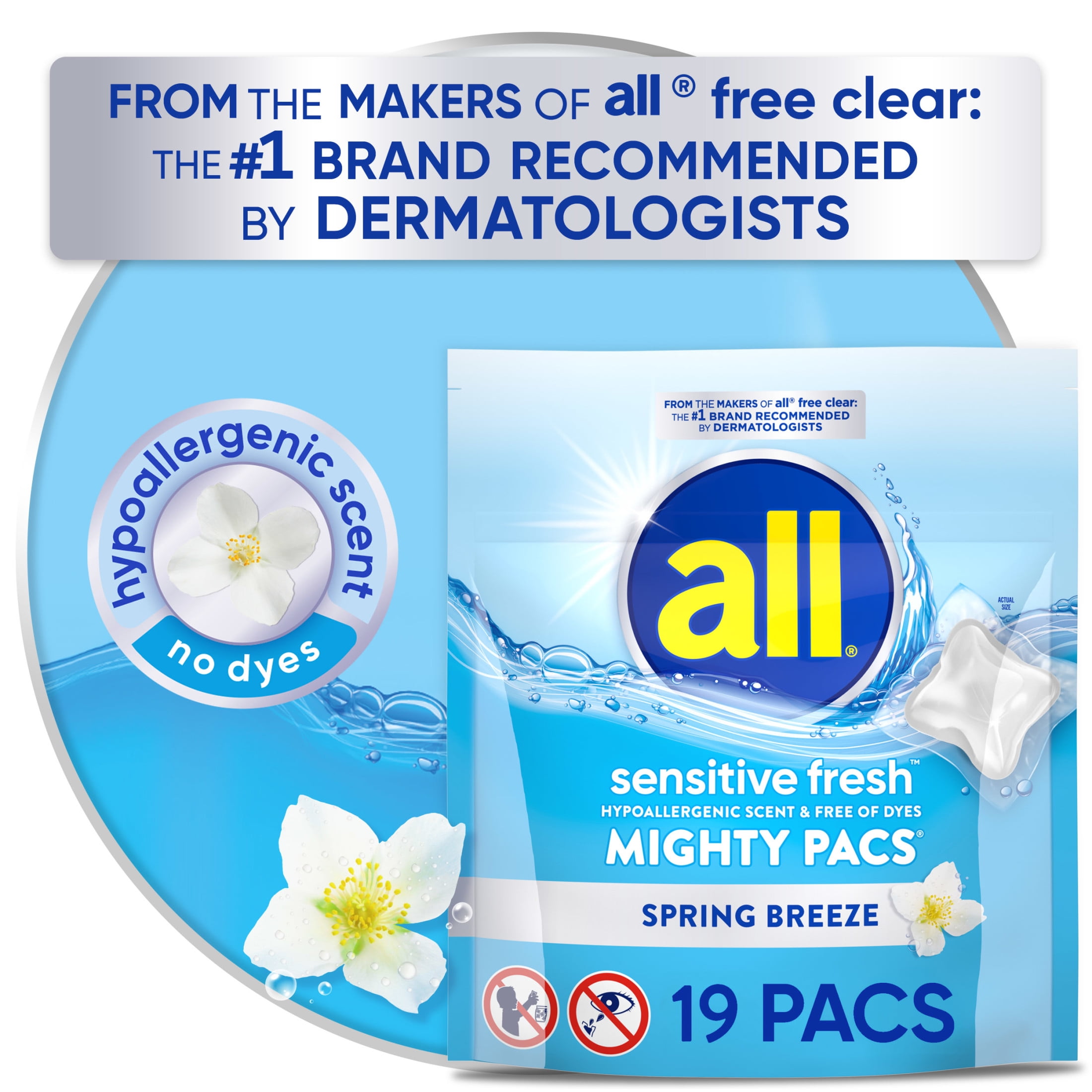 all Sensitive Fresh Mighty Pacs Laundry Detergent 