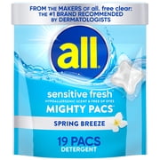 all Sensitive Fresh Mighty Pacs, Spring Breeze, 19 Count