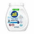 thumbnail image 1 of all Unit Dose Laundry Detergent, Mighty Pacs, Free Clear, 80 Count - pack of 2, 1 of 1