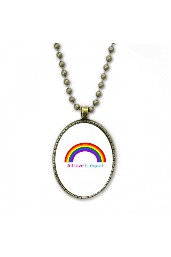 all love is equal art deco fashion necklace vintage chain bead pendant jewelry collection
