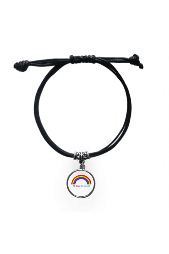 all love is equal bracelet leather wristband black jewelry