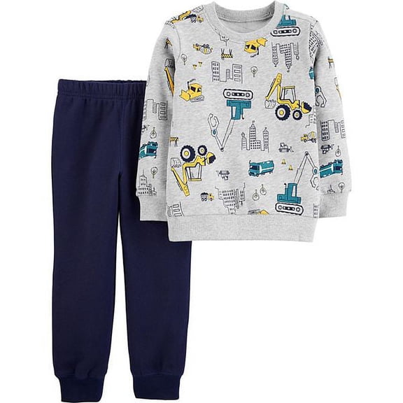 allbrand365 Designer Infant Boys Fleece Sweatshirt And Joggers Set 2 Piece Set