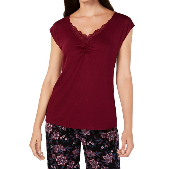 allbrand365 Designer Womens Lace Trim Sleep Top