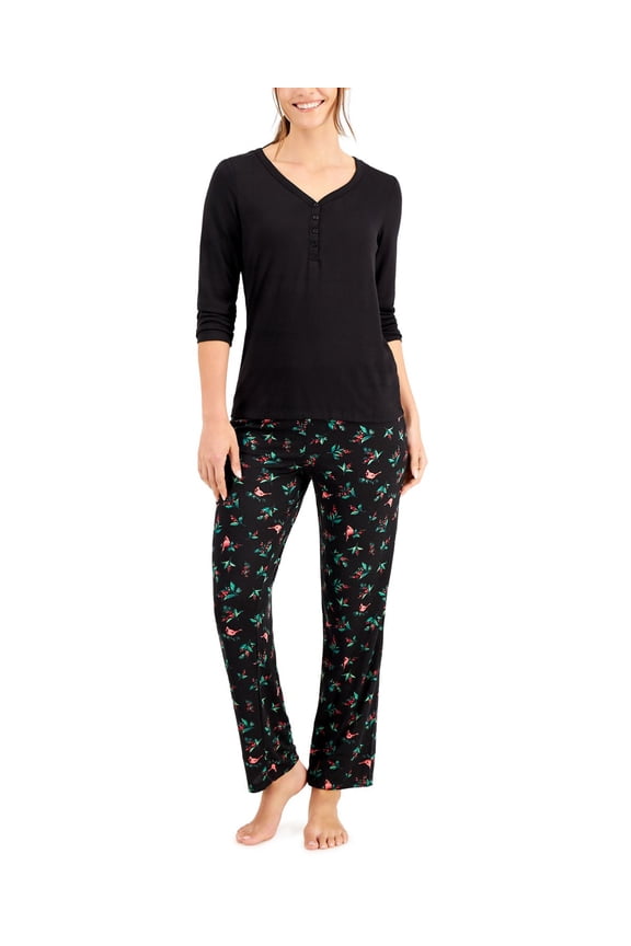 designer Charter Club Womens Soft Knit Pajama Set