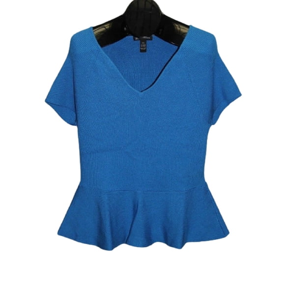 allbrand365 designer INC International Concepts Womens V-Neck Polished Ribbed Stretch Flair Sweater