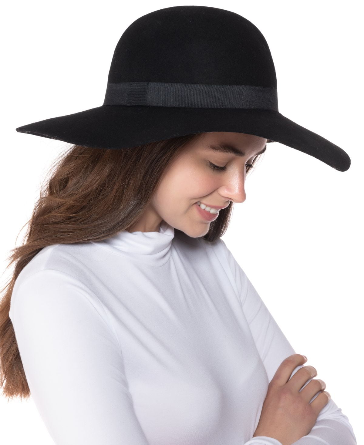 New INC INTERNATIONAL CONCEPTS Wool Felt Floppy Hat black allbrand365 designer INC International Concepts Womens Wool  main image 2