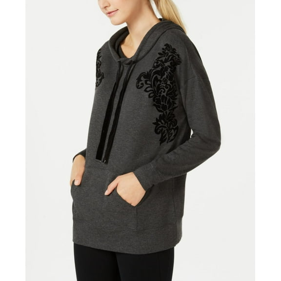 allbrand365 designer Ideology Womens Flocked Hoodie