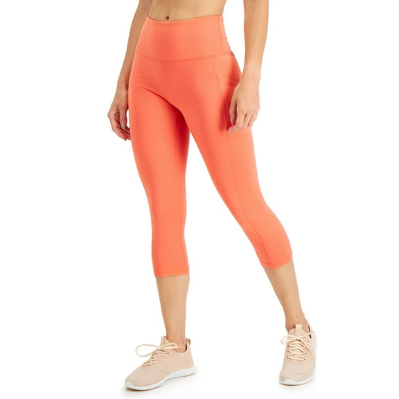 allbrand365 designer Ideology Womens High-Rise Side-Pocket Cropped Leggings