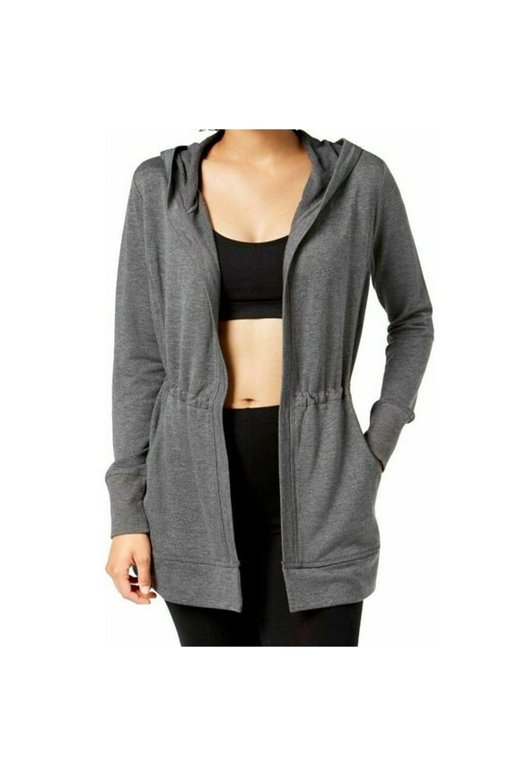 designer Ideology Womens Hooded Wrap,Charcoal Heather,XX-Large
