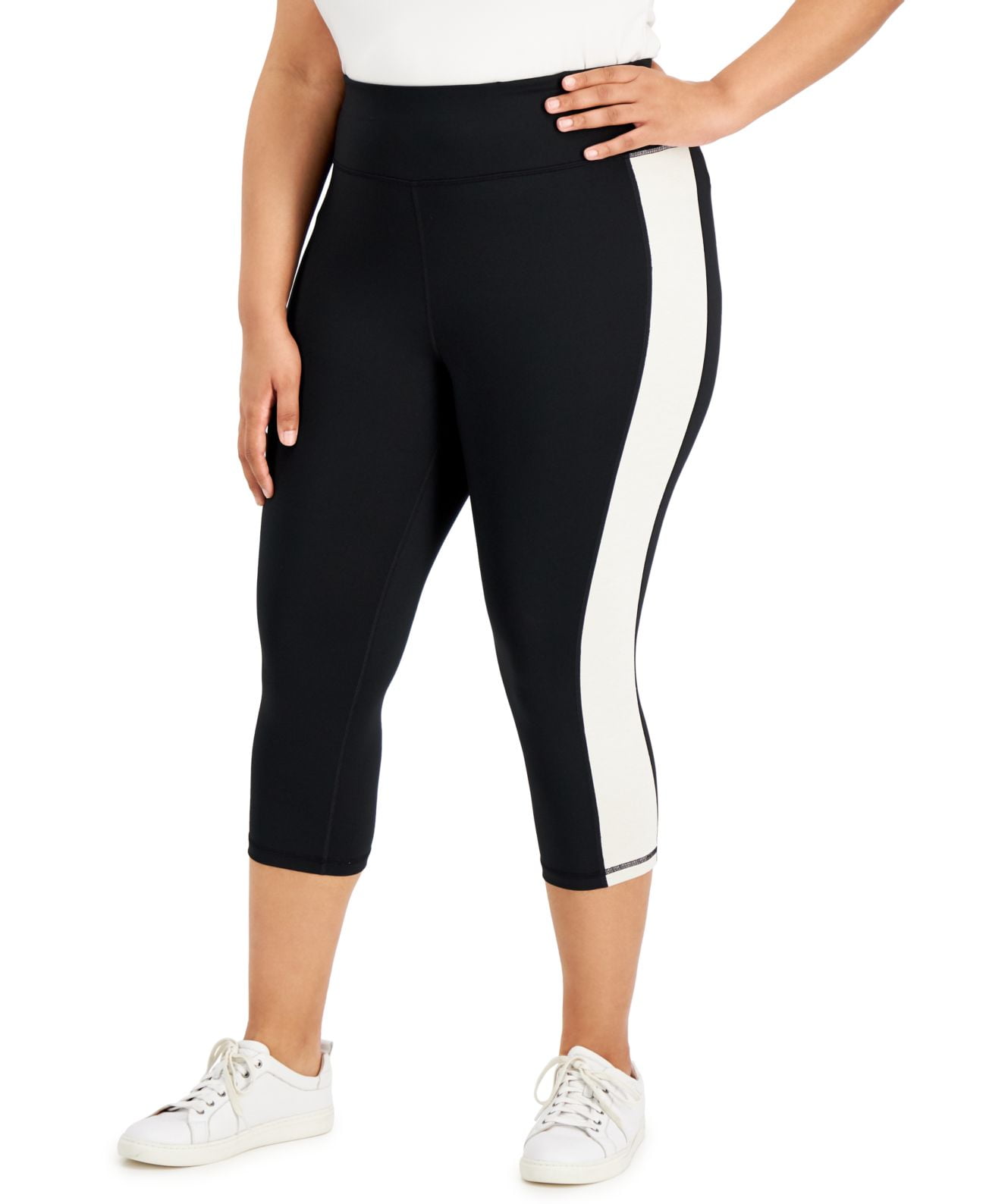 Legging Capri Eddie Bauer Astir, S, Gris Rayé, FreeDry Stretch - Neuf étiquettes
