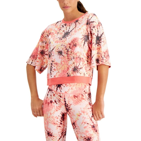 allbrand365 designer Ideology Womens Tie-Dye Cropped Top