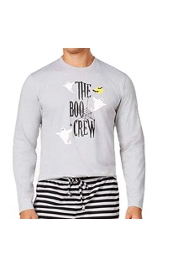 designer Mens Boo Crew Knit Printed Top