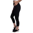 thumbnail image 1 of Kirkland Signature Ladies' Active Crop Tight, Black (Reflective, Small) - NEW, 1 of 3