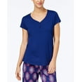 thumbnail image 1 of allbrand365 designer Womens Sleepwear V Neck Cotton Pajama Top Only,1-Piece, XS, Blue, 1 of 1