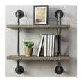 thumbnail image 1 of allen + roth 23.75-Inches L x 8.0-Inches D x 26.25-Inches H Rustic MDF Rectangular Shelf kit 2 Decorative Shelves, 1 of 6