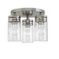 thumbnail image 1 of allen + roth 3-Light 12-in Brushed Nickel Semi Flush Mount Light, 1 of 6