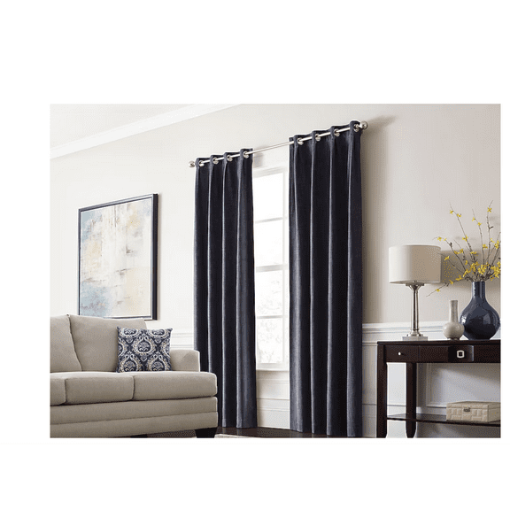 allen + roth 84-in Ocean Room darkening Thermal lined Grommet Single curtain panel
