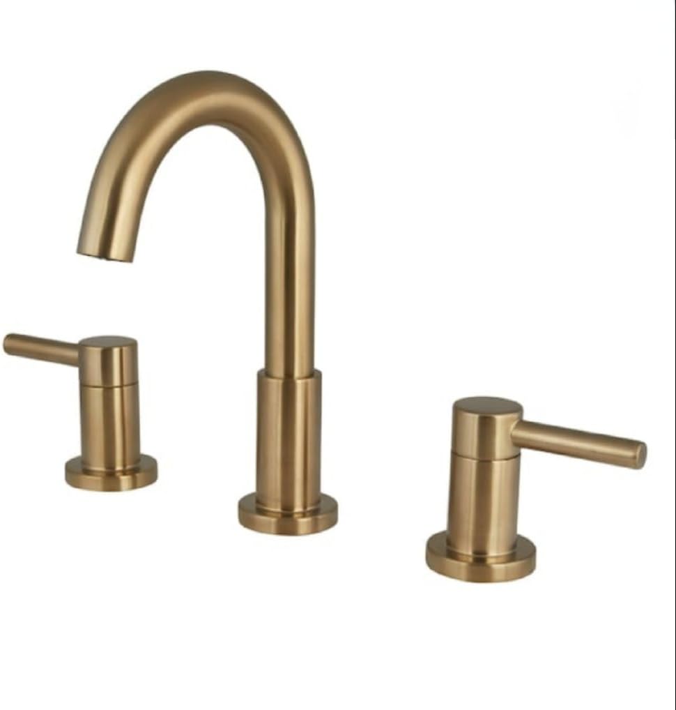 allen + roth Harlow Brushed Bronze 2Handle Widespread WaterSense