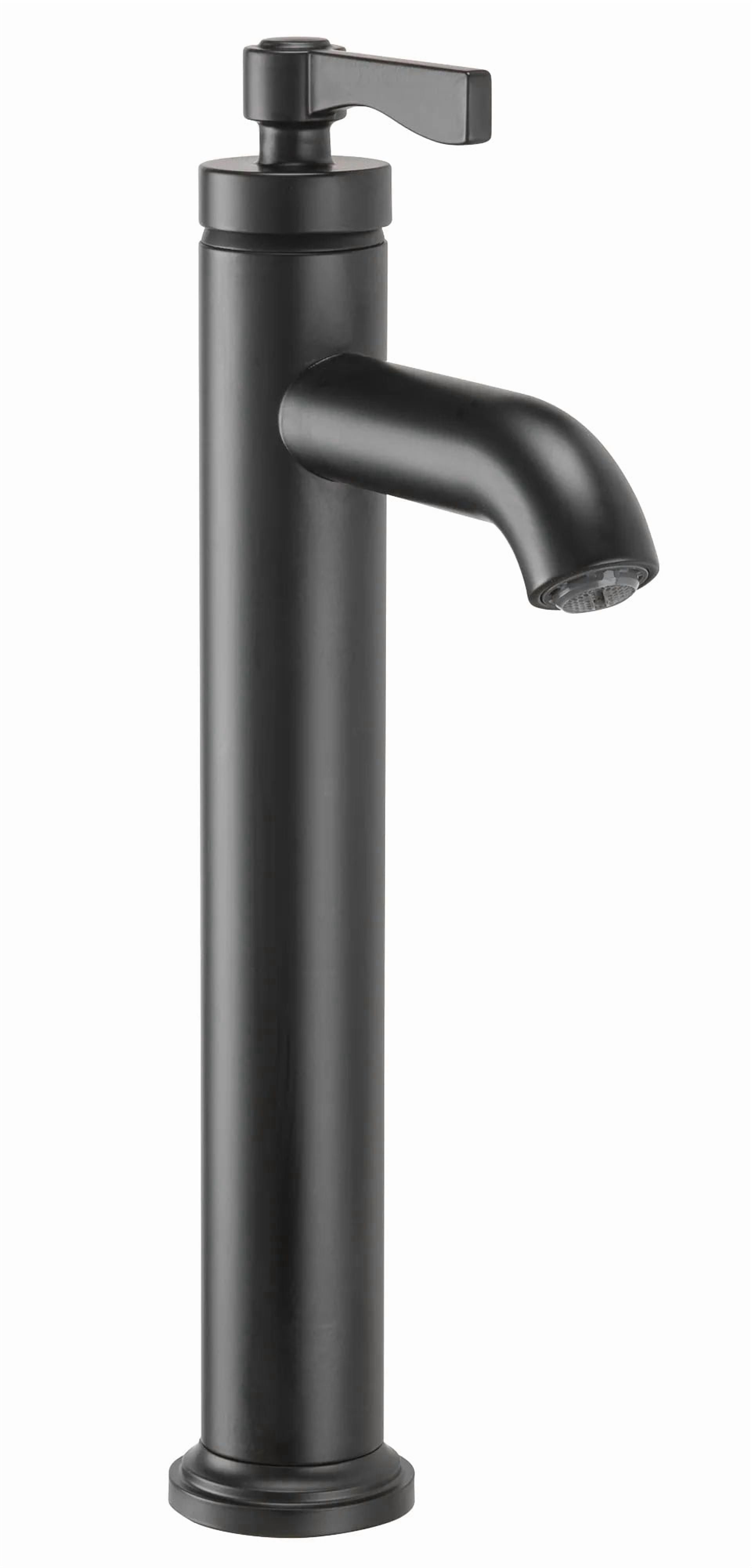 allen + roth Townley Matte Black Vessel 1-handle WaterSense High-arc ...