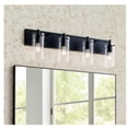 thumbnail image 1 of allen + roth Yuma 29.94-Inches 4 -Light Matte Black Transitional Vanity light bar, 1 of 5