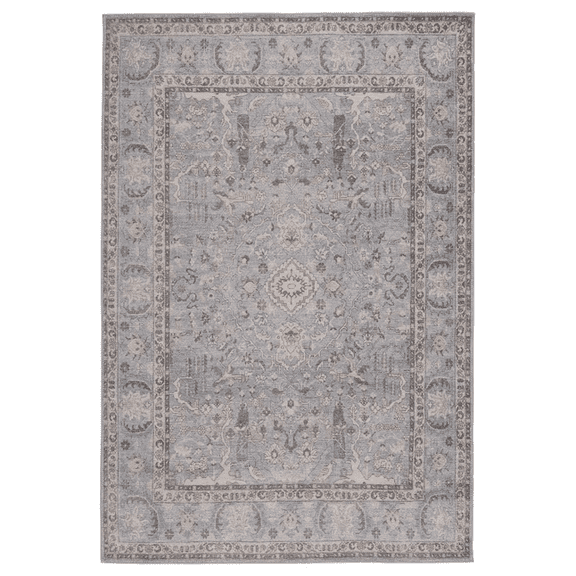 allen + roth with STAINMASTER Davis 5 X 7 Beige Indoor Floral/Botanical Area Rug