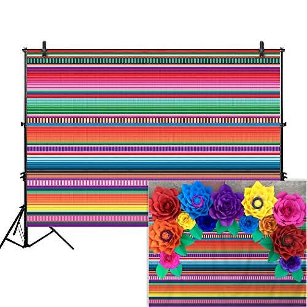 allenjoy 7x5ft color fiesta theme party stripes backdrop cinco de mayo mexican festival photography background cactus banner decoration event table decor banner background children photo booth shoot - image 1 of 4