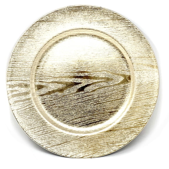 allgala 13-Inch 6-Pack Heavy Quality Round Charger Plates-Grain Gold-HD80301