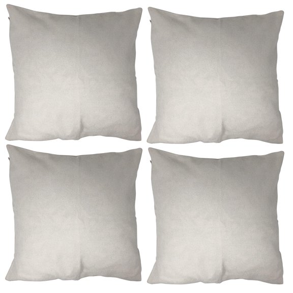 allgala Cream (Off White) Throw Pillow Case 4-Pack 18x18 inch Solid Color Decorative Throw Pillow Cover Plain Color Perfect for Couch Sofa Bed Car DIY Decoration