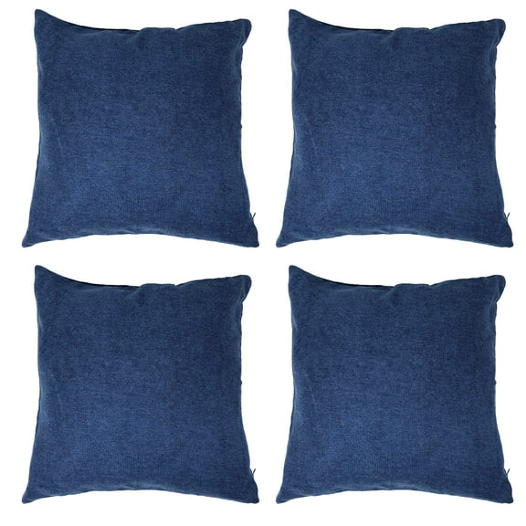 allgala Navy Throw Pillow Case 4-Pack 18x18 inch Solid Color Decorative Throw Pillow Cover Plain Color Perfect for Couch Sofa Bed Car DIY Decoration