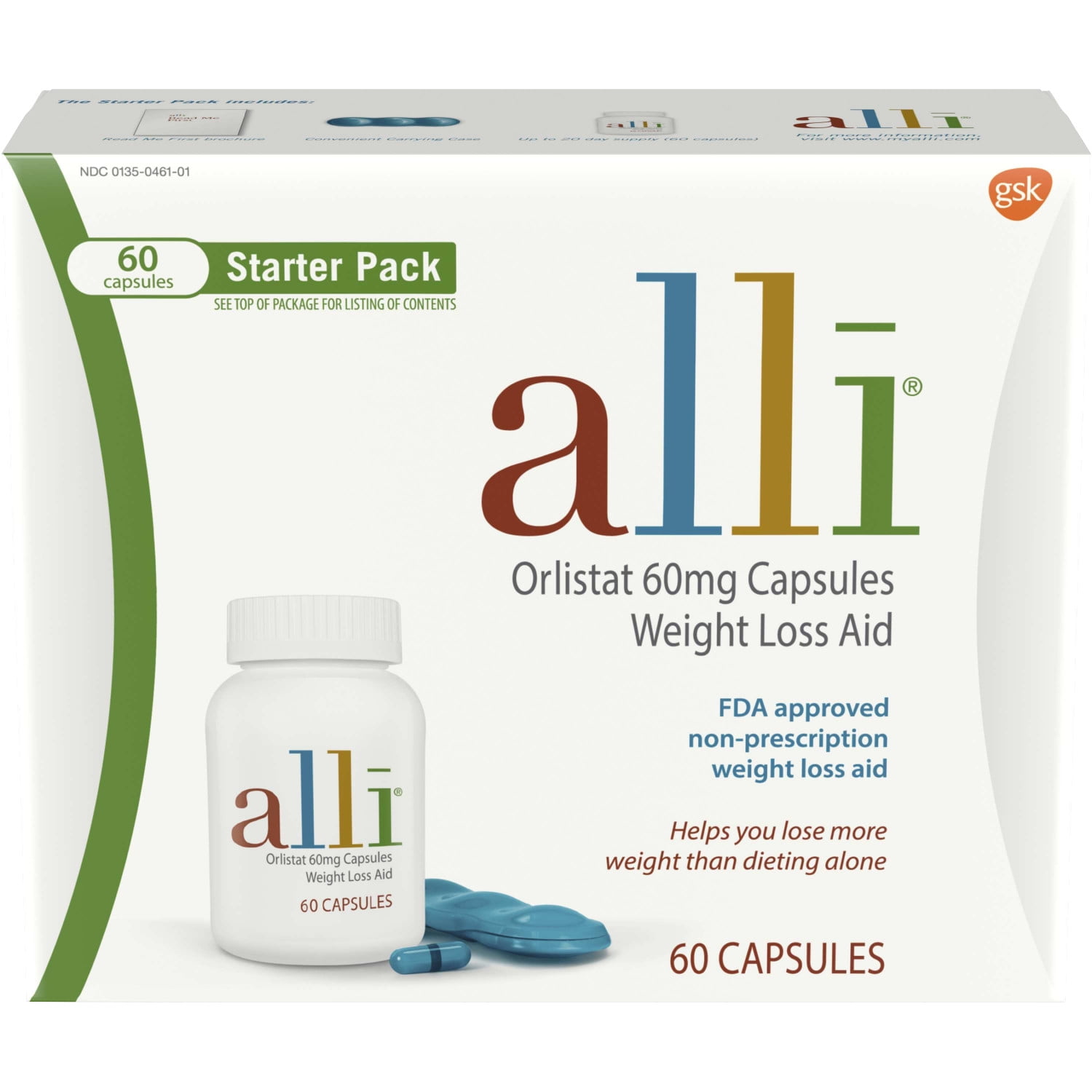 alli Diet Pills: Orlistat 60mg Weight Loss Tablets, Starter Pack