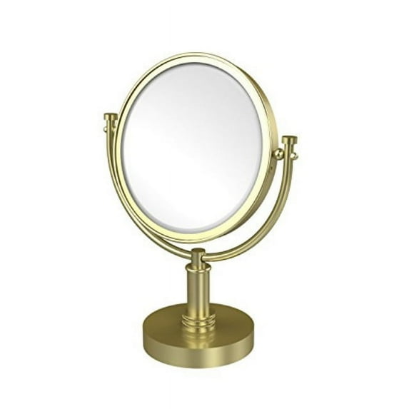 allied brass dm-4d/2x-sbr 8 inch vanity top make-up mirror 2x magnification satin brass