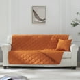 thumbnail image 1 of allisandro Waterproof and Reversible Furniture Protector Couch Cover Couch Protector for Dogs, Orange, 30 x 70 Inches, 1 of 5