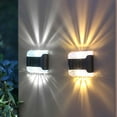 thumbnail image 1 of allowith Solar Lights Outdoor,IP65 Waterproof Outdoor Solar Powered Lights Dusk to Dawn,Outside Up and Down Lighting Solar Wall Fence Lights for Parking Lot Backyard Gardens Fence Patio, 1 of 6