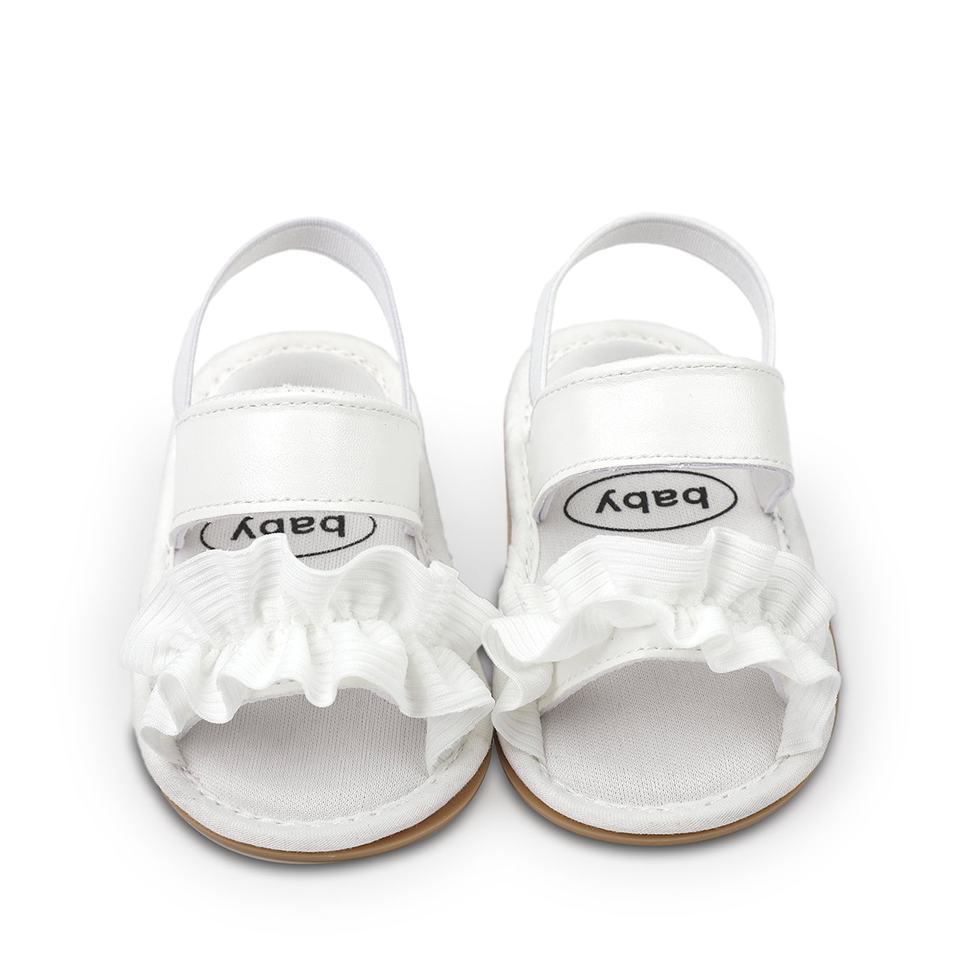 allshope Baby Girls Summer Sandals, Ruffle Princess Flat Shoes Open Toe ...