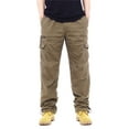 thumbnail image 1 of allshope Men Cargo Pants with Pockets Solid Color Loose Elastic Jogger Sweatpants Casual Trousers for Streetwear, 1 of 7