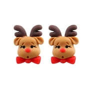 allshope Women Christmas Earrings Lightweight Cute Resin Elk Stud Earrings Fashion Christmas Jewelry Gifts for Girls