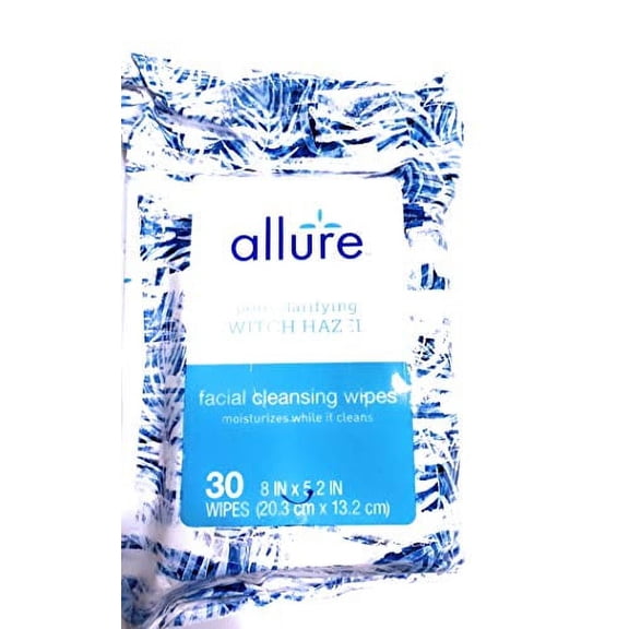 allure pore clarifying witch hazel facial cleansing wipes