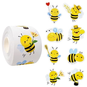 allydrew 1.5 Inch Sticker Roll, Stickers for Sealing Cards, Envelopes, Gift Boxes, Festive Party Favors (500pcs), Busy Bees