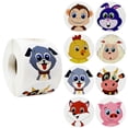 thumbnail image 1 of Wrapables Animal Sticker Roll, Stickers for Sealing Cards, Envelopes, Gift Boxes, Festive Party Favors (500pcs), Farm, 1 of 4