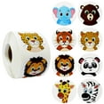 thumbnail image 1 of Wrapables Animal Sticker Roll, Stickers for Sealing Cards, Envelopes, Gift Boxes, Festive Party Favors (500pcs), Safari, 1 of 4