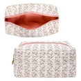 thumbnail image 1 of allydrew Floral Quilted Makeup Bag for Cosmetics, Toiletries, Travel, Petite Pink, 1 of 5