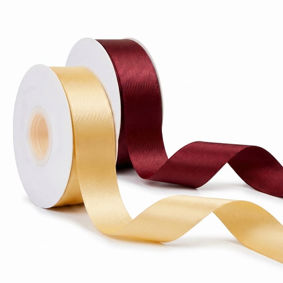 allydrew Gift Wrapping, Wedding Decor, Floral Bouquets, DIY Crafts Satin Ribbon 1 Inch x 50 Yards (Set of 2), Spirits