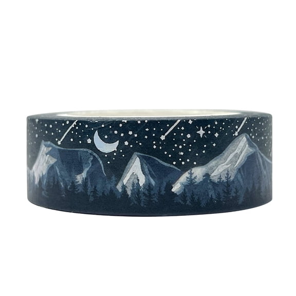 allydrew Gold and Silver Foil Washi Masking Tape, 15mm x 10M, Meteor Shower