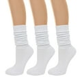 thumbnail image 1 of allydrew Knee High Slouchy Scrunch Socks for Women (Set of 3), White, 1 of 6