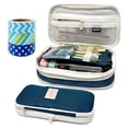 thumbnail image 1 of allydrew Large Capacity Pencil Case, Expandable Pencil Pouch with 3 Washi Rolls, Navy, 1 of 6