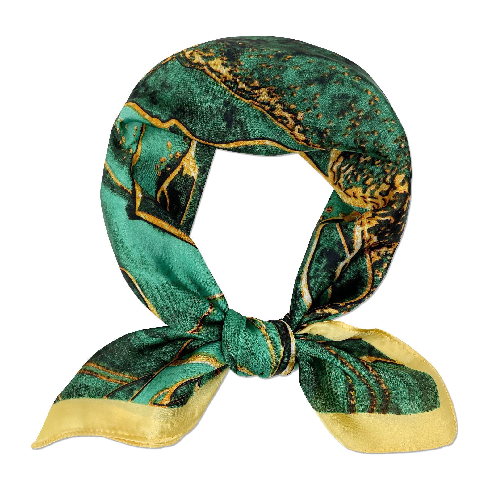 Green Marble Silky Scarf  Emerald Marble Scarf – her main image 2