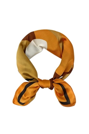 Satin Neckerchief Square Scarf 26.5 x 26.5 Inches, Orange Shape