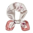 thumbnail image 1 of Wrapables Satin Neckerchief Square Scarf 26.5 x 26.5 Inches, Pink Magnolia, 1 of 5